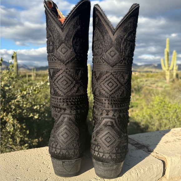 Black Zorilla 13” Old Gringo Women's Cowboy Boots - Picture 4 of 6